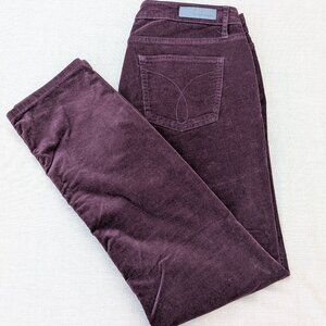 Calvin Klein Burgundy Ultimate Skinny Stretch Corduroy Pants